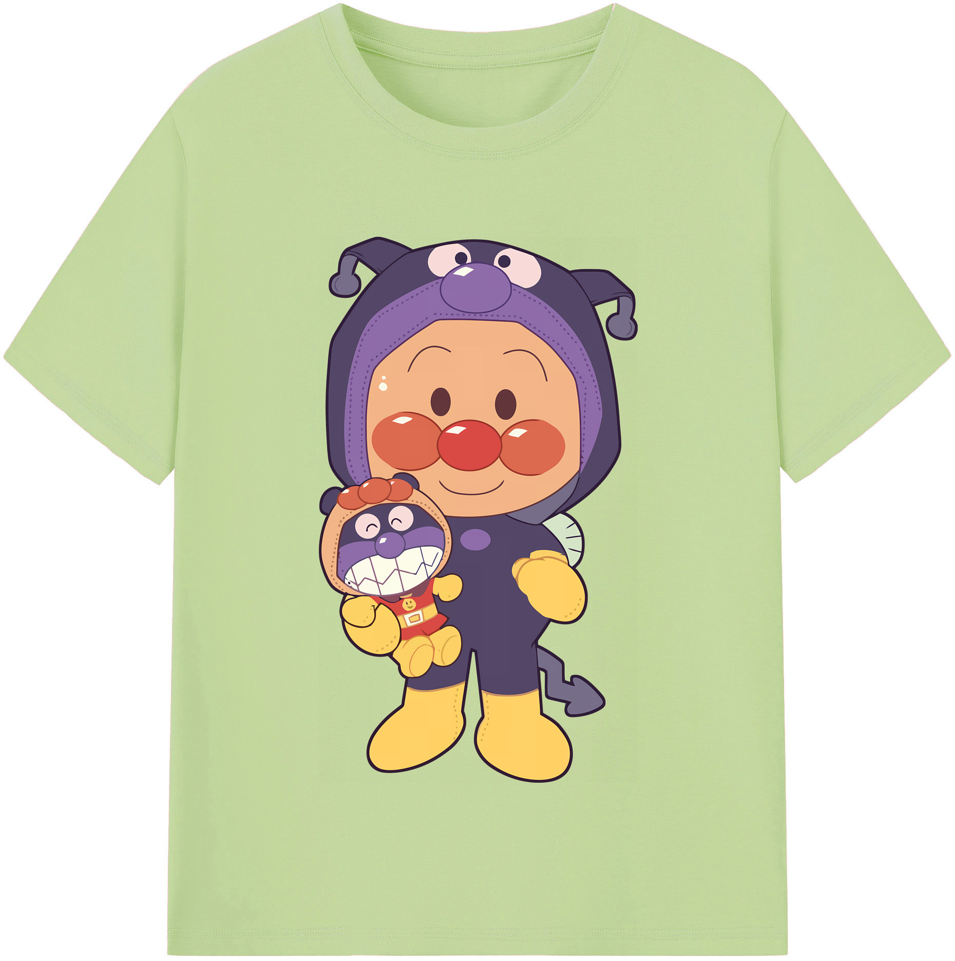 （画像用） アンパンマン Anpanman 綿100％半袖Tシャツ（フロントプリント）